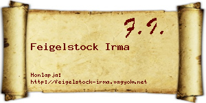 Feigelstock Irma névjegykártya